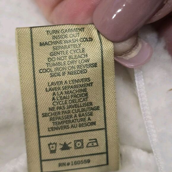 7 For All Mankind Infant Bodysuit White Sherpa Fleece Zipper Garage Guard Unisex - Picture 7 of 8